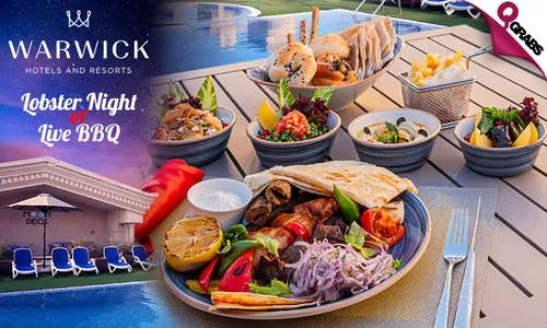 Lobster Night OR Live BBQ with Pool Access at Warwick Doha Hotel!